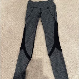 Athleta black and gray mesh panel small